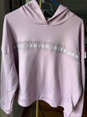 Under Armour Women's Tech Terry Hoodie in Pink Fog / Large